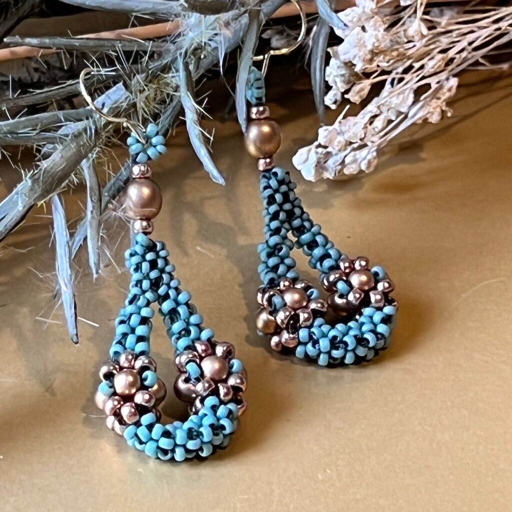 Magdalena Earrings Seafoam Gold